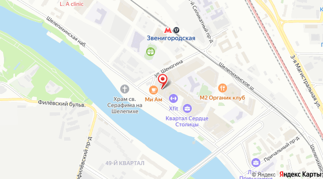 Статическая карта Яндекса: Шелепихинская набережная, 34к2, здание 1